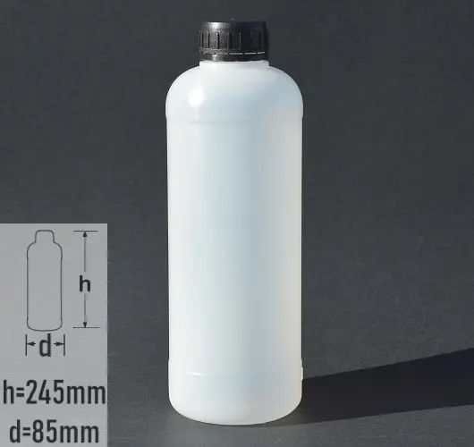 Sticla plastic 1 litru (1000ml) culoare natur cu capac cu autosigilare negru